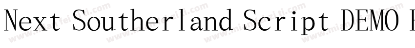 Next Southerland Script DEMO Regula字体转换